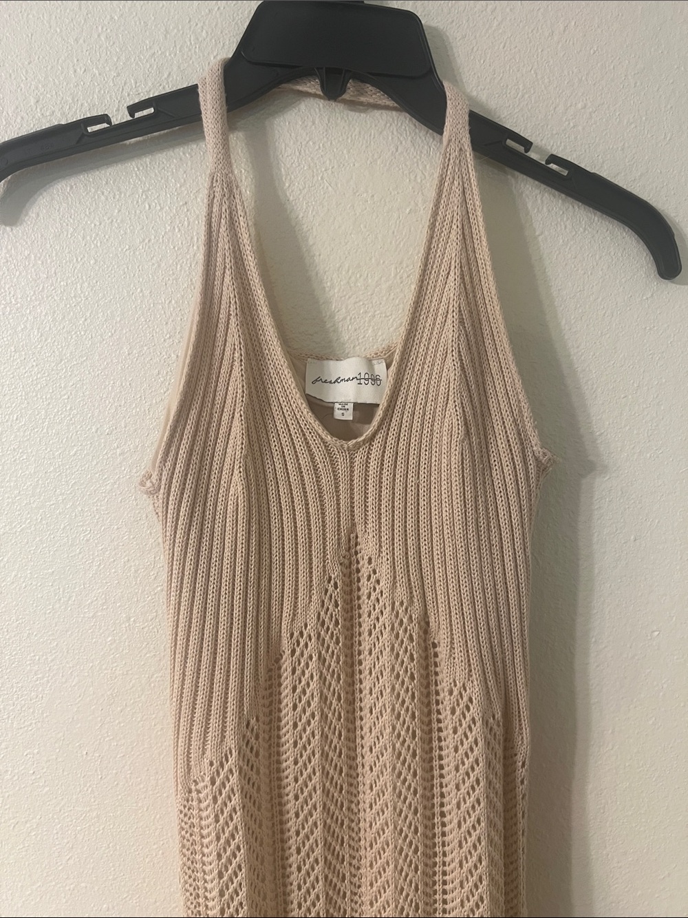 BeachLuxe Knit Maxi Dress - Beige